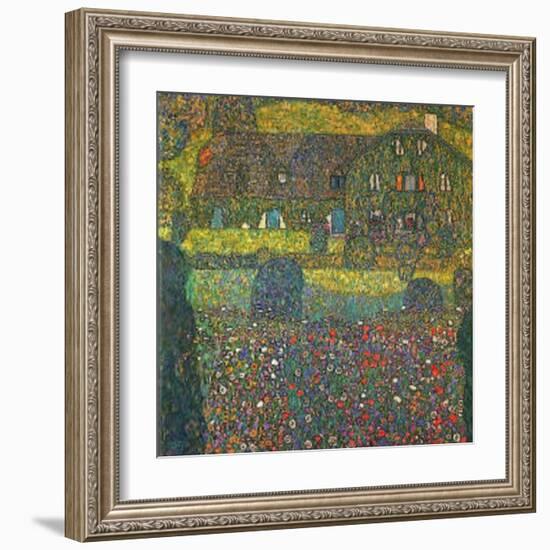 House in Attersee-Gustav Klimt-Framed Art Print