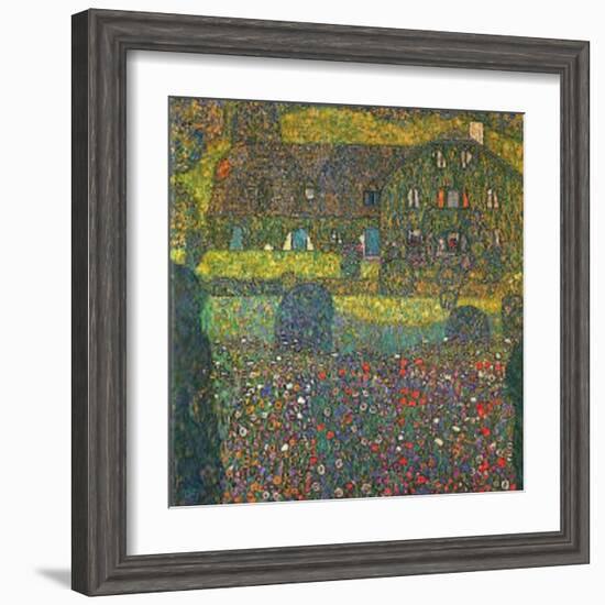 House in Attersee-Gustav Klimt-Framed Art Print