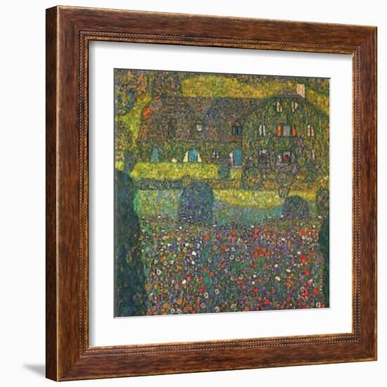 House in Attersee-Gustav Klimt-Framed Art Print