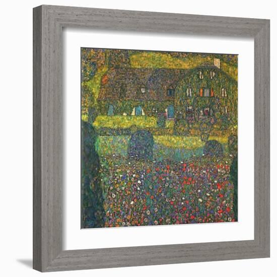 House in Attersee-Gustav Klimt-Framed Art Print