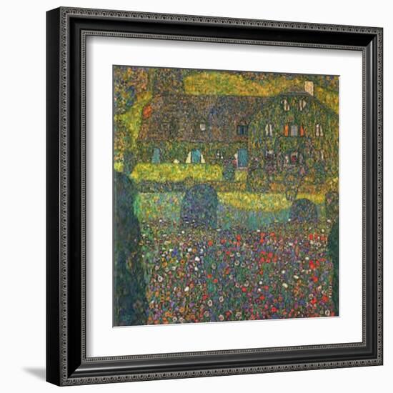 House in Attersee-Gustav Klimt-Framed Art Print