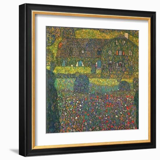 House in Attersee-Gustav Klimt-Framed Art Print