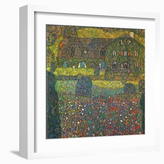 House in Attersee-Gustav Klimt-Framed Art Print