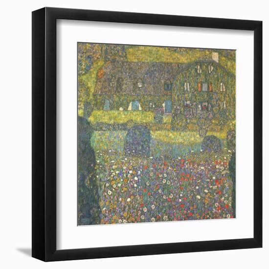 House in Attersee-Gustav Klimt-Framed Art Print