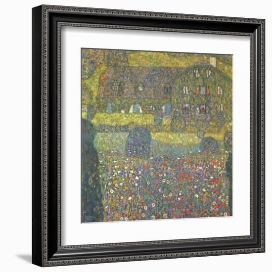 House in Attersee-Gustav Klimt-Framed Art Print