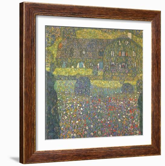 House in Attersee-Gustav Klimt-Framed Art Print