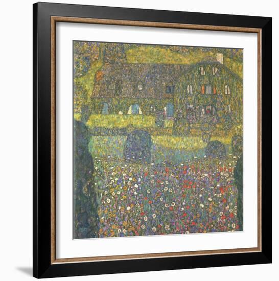 House in Attersee-Gustav Klimt-Framed Art Print