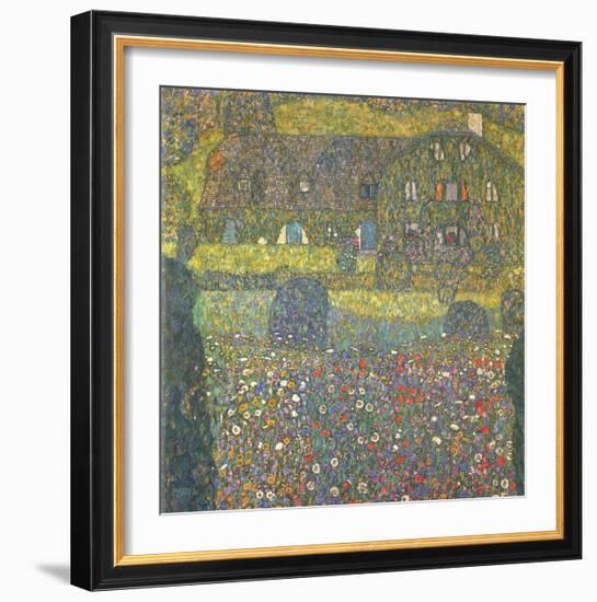 House in Attersee-Gustav Klimt-Framed Art Print