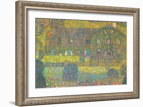 House In Attersee-Gustav Klimt-Framed Premium Giclee Print