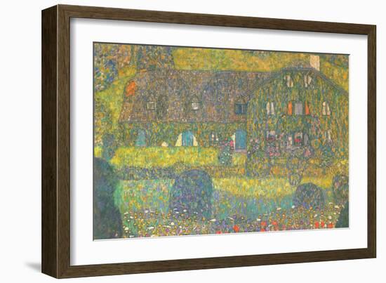 House In Attersee-Gustav Klimt-Framed Premium Giclee Print