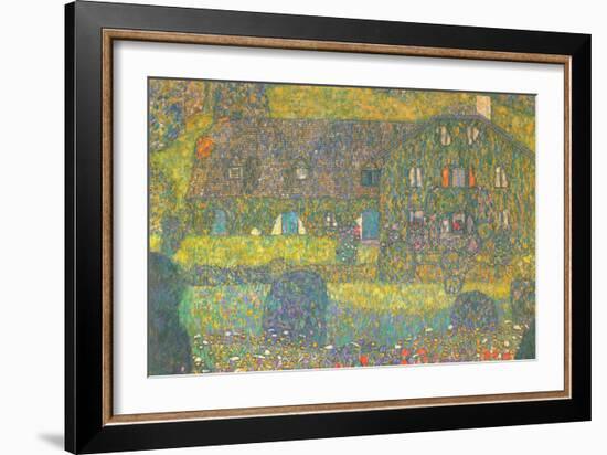 House In Attersee-Gustav Klimt-Framed Art Print