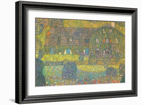 House In Attersee-Gustav Klimt-Framed Art Print