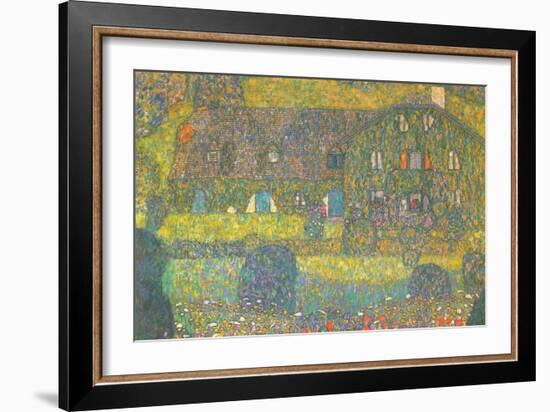 House in Attersee-Gustav Klimt-Framed Art Print
