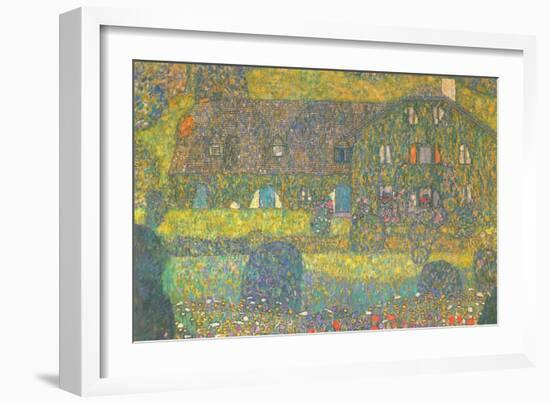 House in Attersee-Gustav Klimt-Framed Art Print