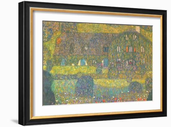 House in Attersee-Gustav Klimt-Framed Art Print