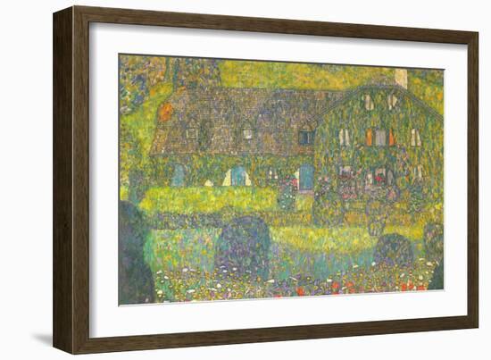 House In Attersee-Gustav Klimt-Framed Art Print