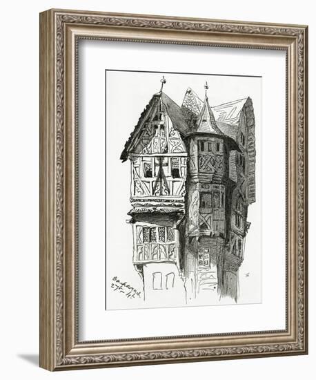 House in Bacharach on the River Rhine, 19th Century-Victor Hugo-Framed Giclee Print