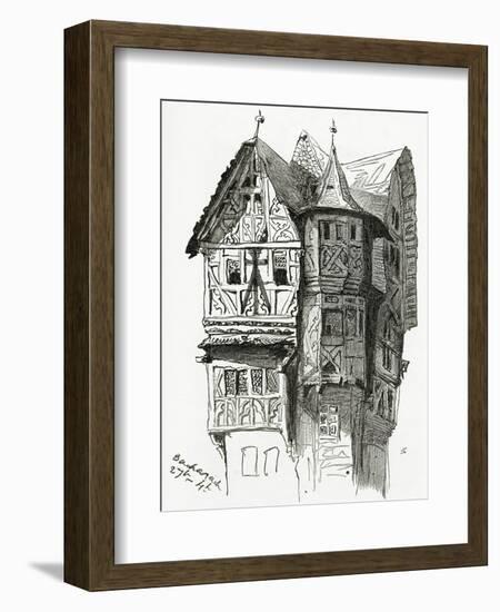 House in Bacharach on the River Rhine, 19th Century-Victor Hugo-Framed Giclee Print