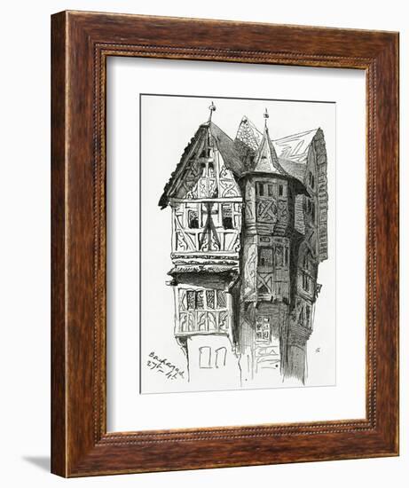 House in Bacharach on the River Rhine, 19th Century-Victor Hugo-Framed Giclee Print