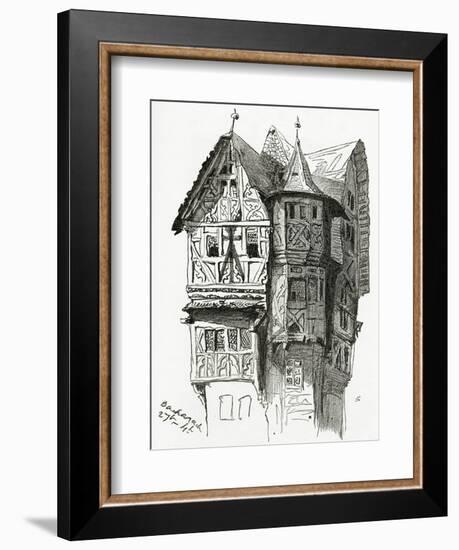 House in Bacharach on the River Rhine, 19th Century-Victor Hugo-Framed Giclee Print