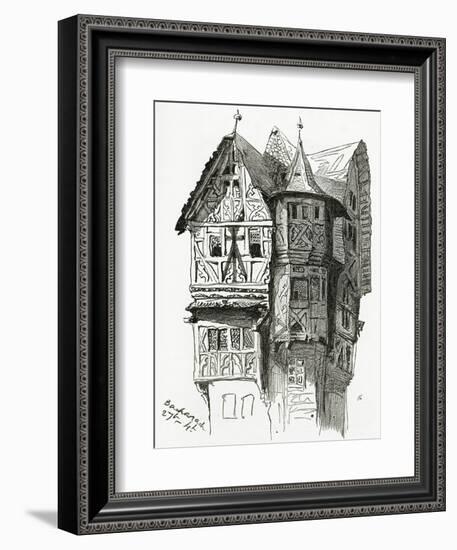 House in Bacharach on the River Rhine, 19th Century-Victor Hugo-Framed Giclee Print