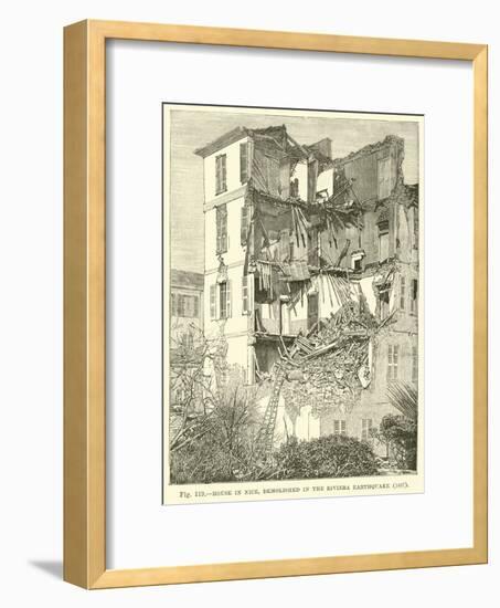 House in Nice, Demolished in the Riviera Earthquake, 1887-null-Framed Giclee Print