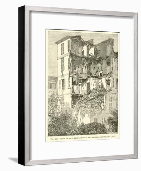 House in Nice, Demolished in the Riviera Earthquake, 1887-null-Framed Giclee Print