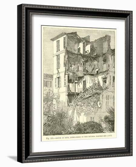 House in Nice, Demolished in the Riviera Earthquake, 1887-null-Framed Giclee Print