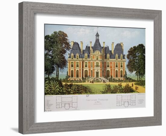 House in Normandy, Design-Victor Petit-Framed Giclee Print