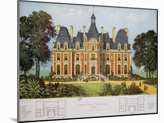 House in Normandy, Design-Victor Petit-Mounted Giclee Print