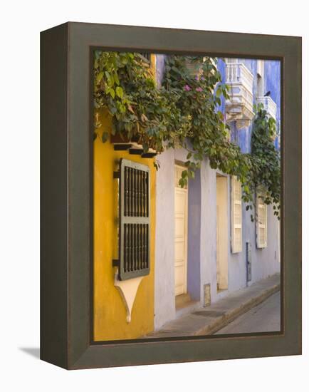 House in Old Walled City District, Cartagena City, Bolivar State, Colombia, South America-Richard Cummins-Framed Premier Image Canvas