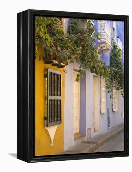 House in Old Walled City District, Cartagena City, Bolivar State, Colombia, South America-Richard Cummins-Framed Premier Image Canvas