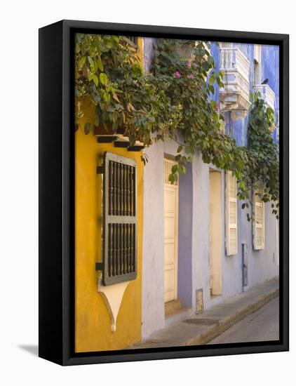 House in Old Walled City District, Cartagena City, Bolivar State, Colombia, South America-Richard Cummins-Framed Premier Image Canvas