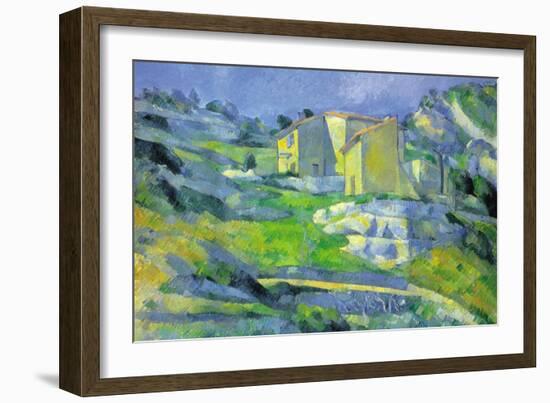 House In Provence-Paul Cézanne-Framed Art Print