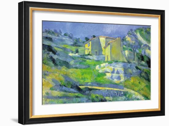 House In Provence-Paul Cézanne-Framed Art Print