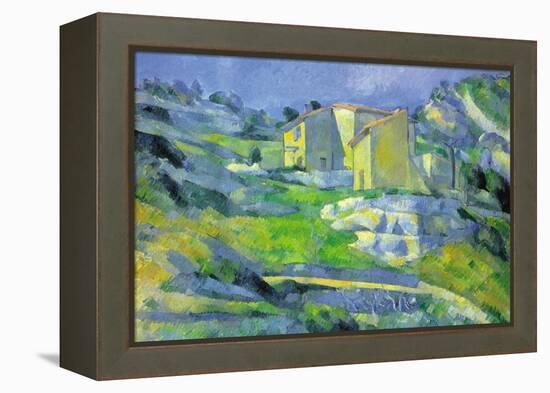 House In Provence-Paul Cézanne-Framed Stretched Canvas