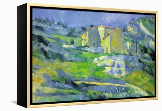House In Provence-Paul Cézanne-Framed Stretched Canvas