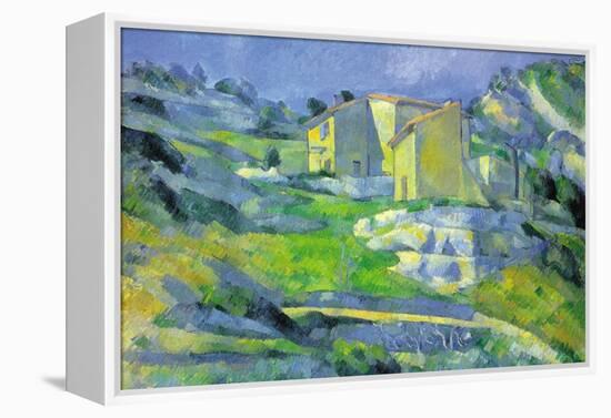 House In Provence-Paul Cézanne-Framed Stretched Canvas