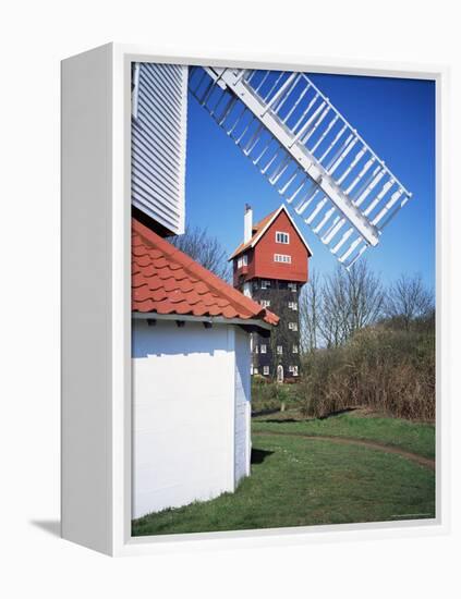 House in the Clouds, with Mill Sail, Thorpeness, Suffolk, England, United Kingdom-David Hunter-Framed Premier Image Canvas