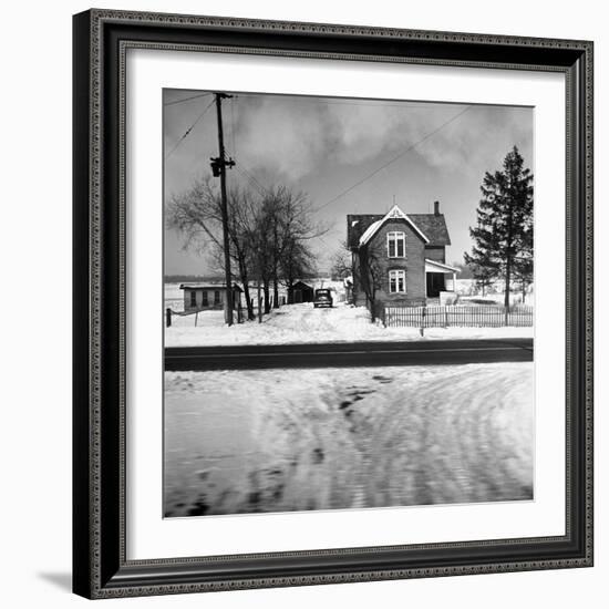 House in the Country, as Seen from Train Window-Walker Evans-Framed Photographic Print