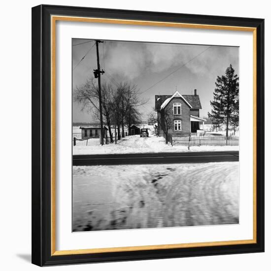 House in the Country, as Seen from Train Window-Walker Evans-Framed Photographic Print