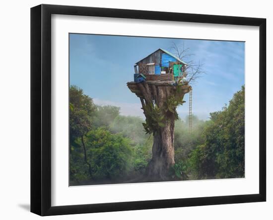 House in the Sky-Sulaiman Almawash-Framed Photographic Print