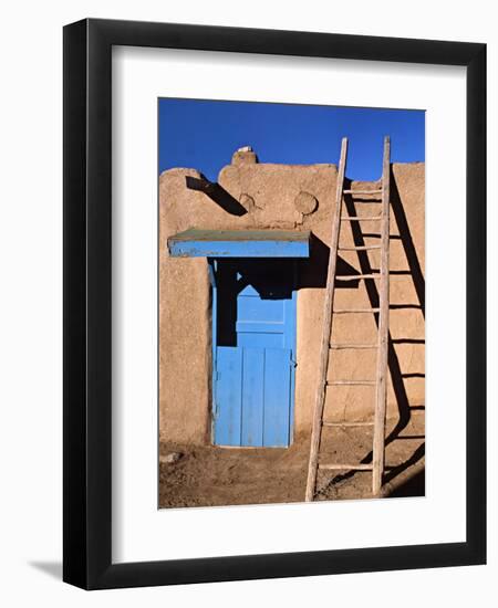 House in the Taos Pueblo, Taos, New Mexico, USA-Charles Sleicher-Framed Photographic Print