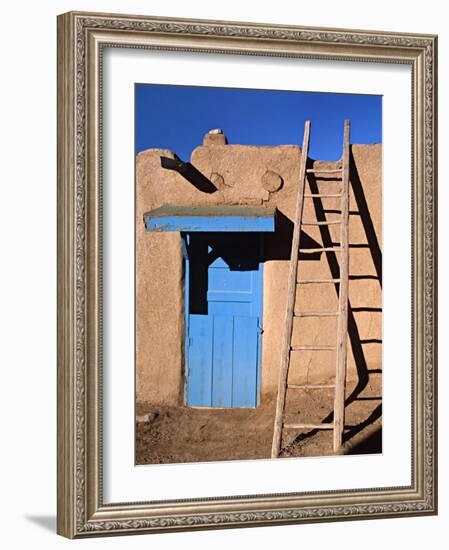 House in the Taos Pueblo, Taos, New Mexico, USA-Charles Sleicher-Framed Photographic Print