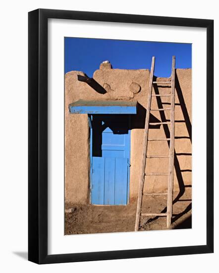 House in the Taos Pueblo, Taos, New Mexico, USA-Charles Sleicher-Framed Photographic Print