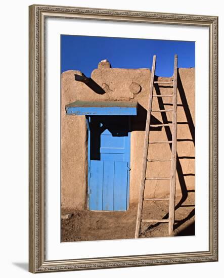 House in the Taos Pueblo, Taos, New Mexico, USA-Charles Sleicher-Framed Photographic Print