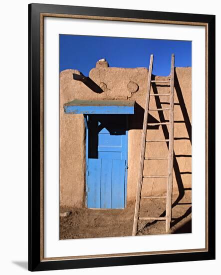 House in the Taos Pueblo, Taos, New Mexico, USA-Charles Sleicher-Framed Photographic Print