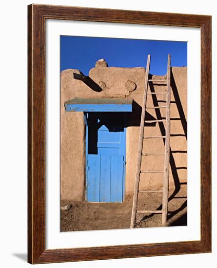 House in the Taos Pueblo, Taos, New Mexico, USA-Charles Sleicher-Framed Photographic Print