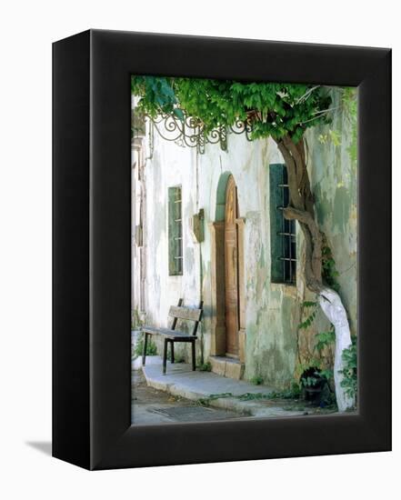 House in the village Vessa on Chios, Greece-Rainer Hackenberg-Framed Premier Image Canvas