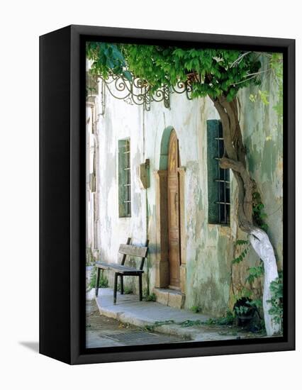 House in the village Vessa on Chios, Greece-Rainer Hackenberg-Framed Premier Image Canvas